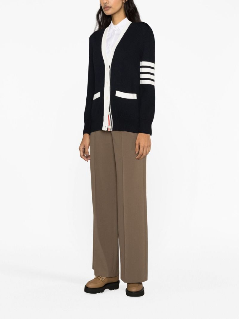 Blue 4-bar Hector Cotton Cardigan