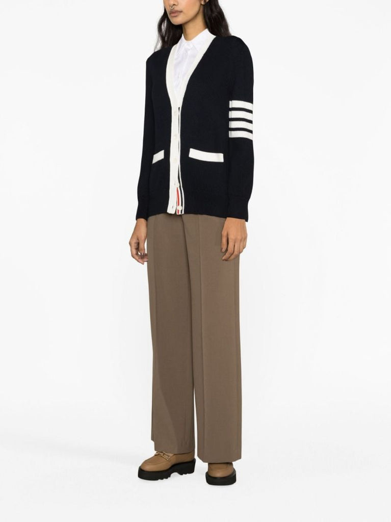 Blue 4-bar Hector Cotton Cardigan