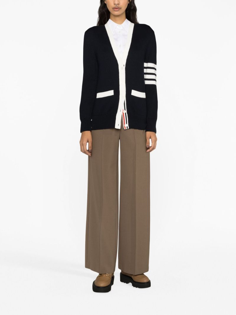 Blue 4-bar Hector Cotton Cardigan