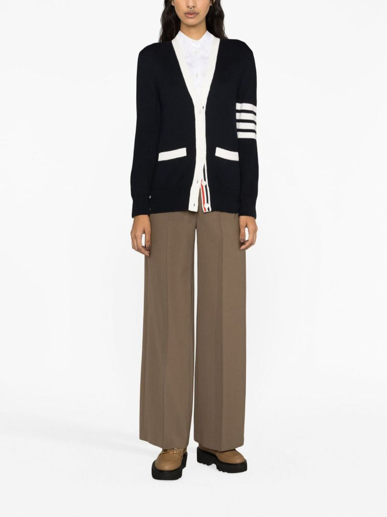 Blue 4-bar Hector Cotton Cardigan