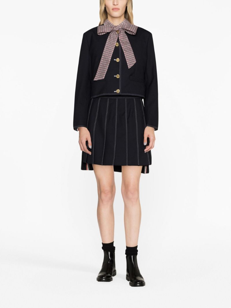 Blue Rwb Wool Cropped Jacket