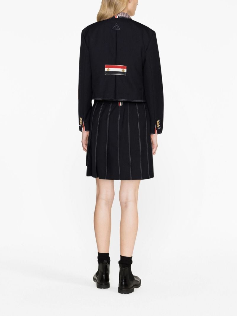 Blue Rwb Wool Cropped Jacket