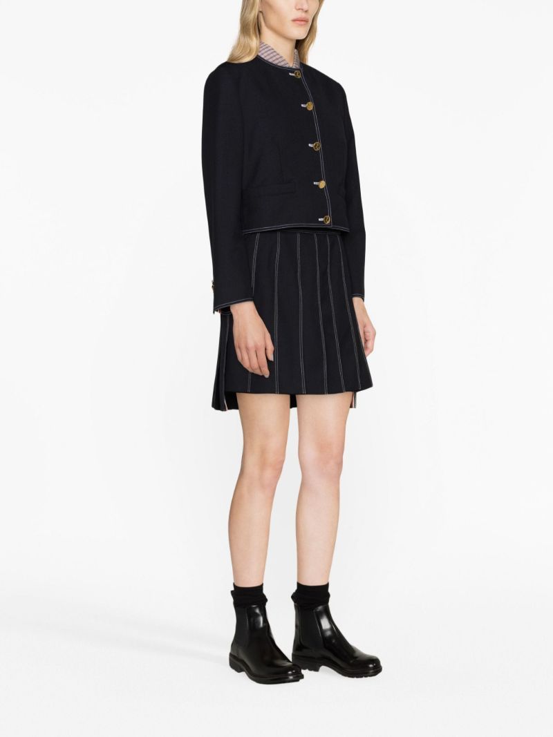 Blue Rwb Wool Cropped Jacket