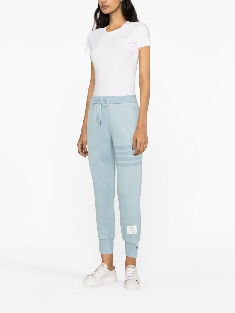 Blue 4-bar Cotton Track Pants