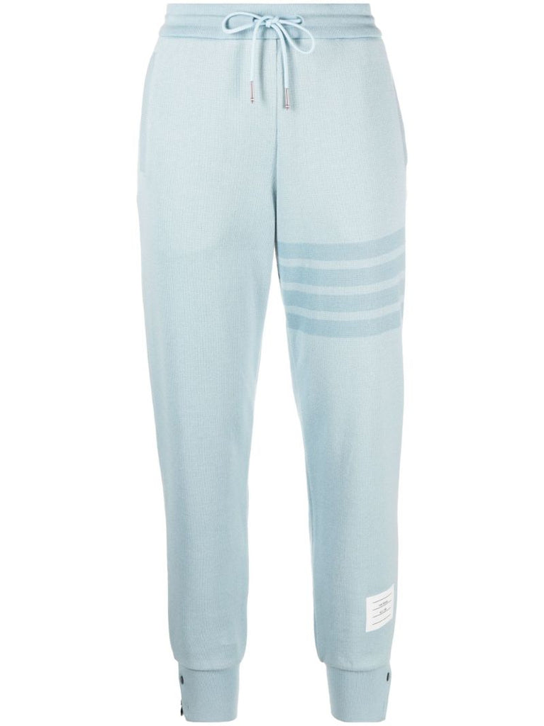 Blue 4-bar Cotton Track Pants