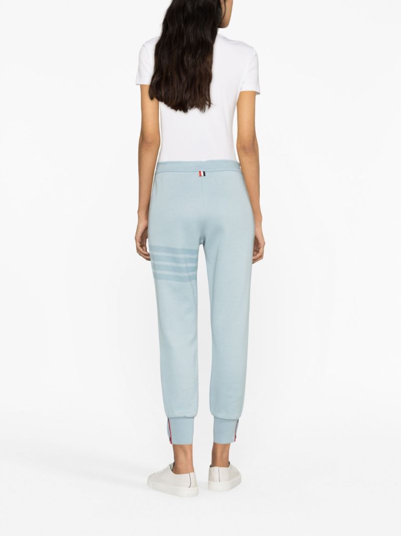 Blue 4-bar Cotton Track Pants