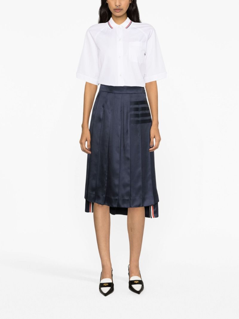 White Box Pleat Cotton Shirt
