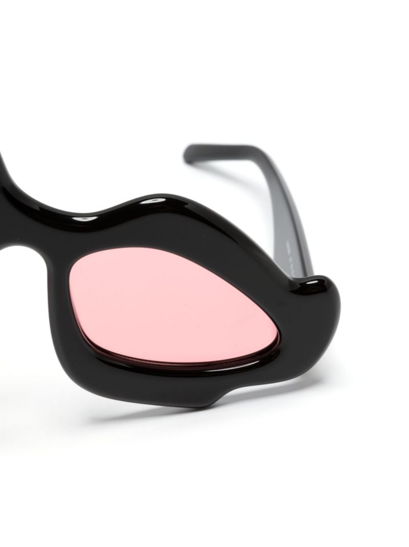 X Paula's Ibiza Black Scalloped Cat-eye Sunglasses