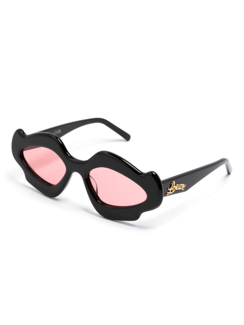 X Paula's Ibiza Black Scalloped Cat-eye Sunglasses