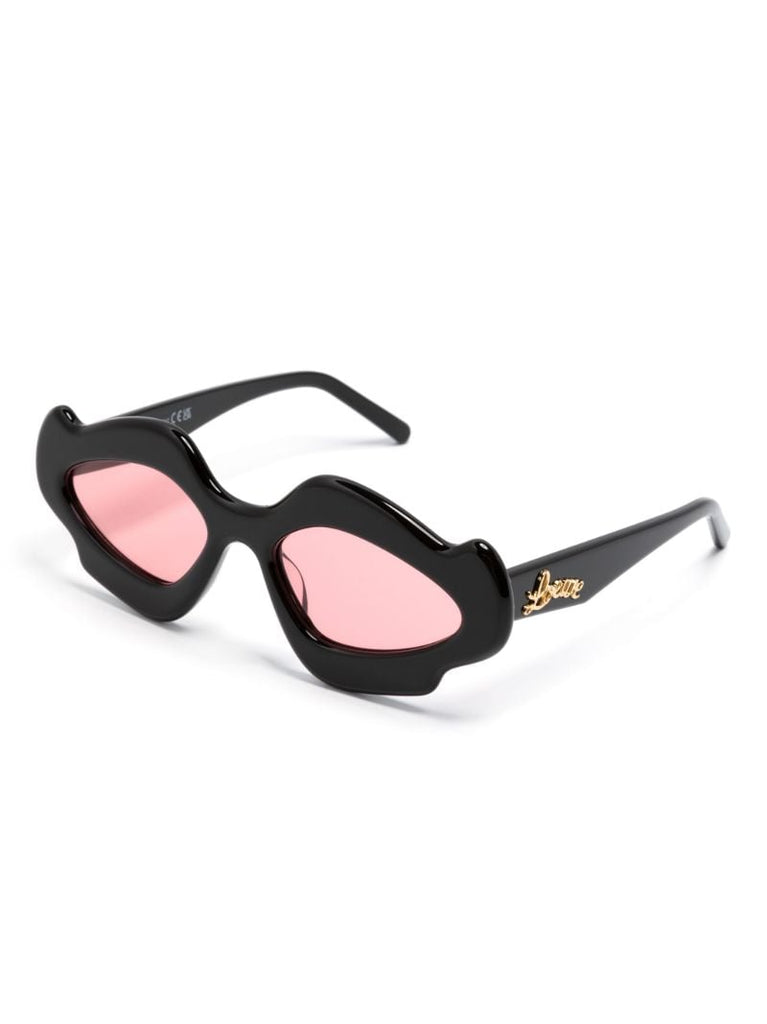 X Paula's Ibiza Black Scalloped Cat-eye Sunglasses