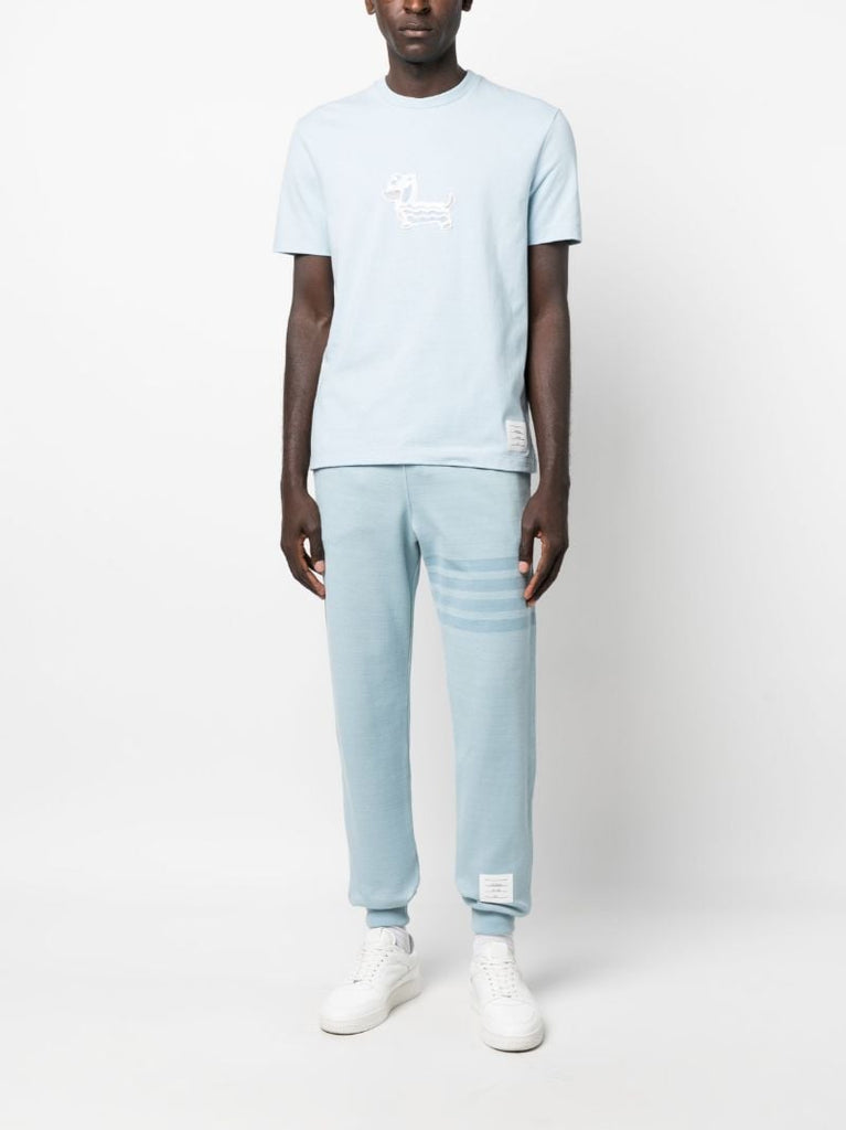 Blue 4-bar Stripe Cotton Track Pants
