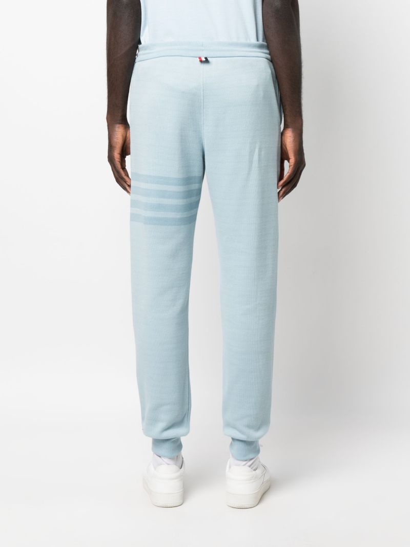 Blue 4-bar Stripe Cotton Track Pants
