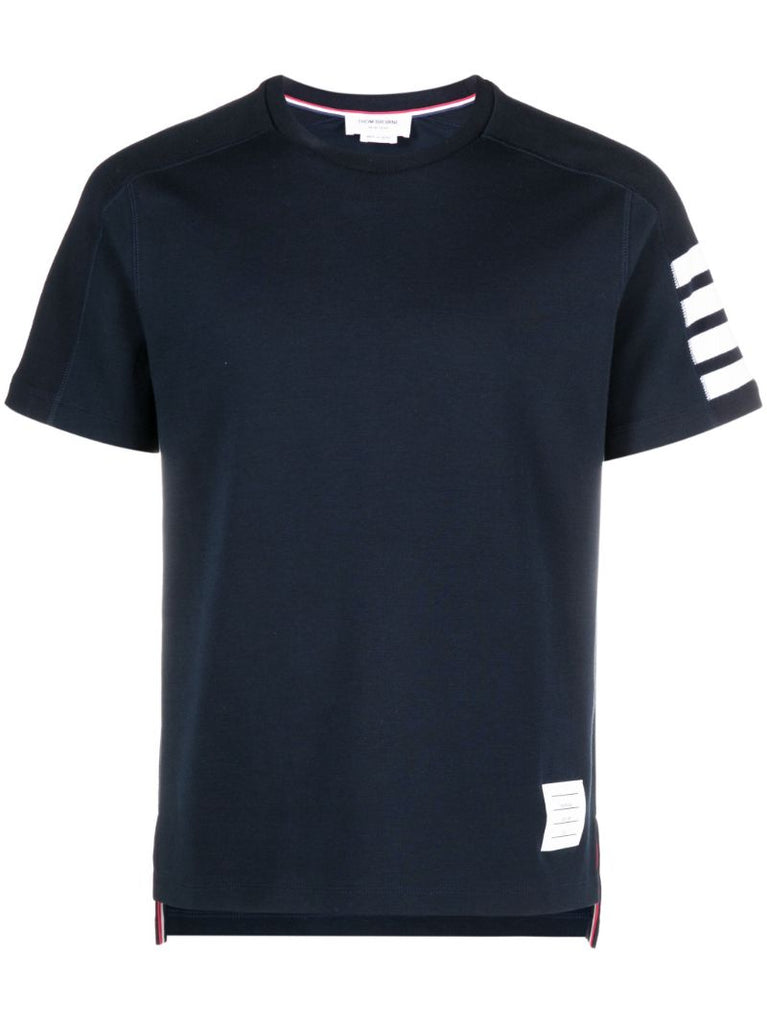 Blue 4-bar Cotton T-shirt