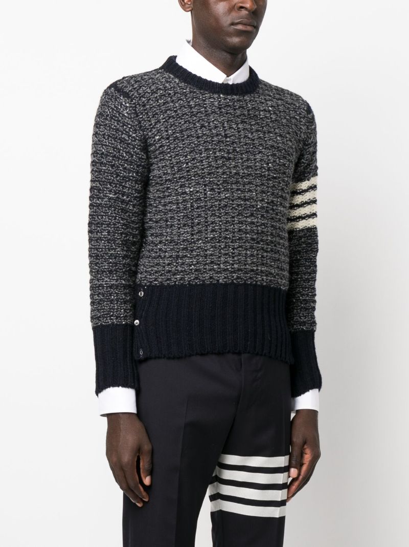 Navy 4-bar Wool Sweatshirt
