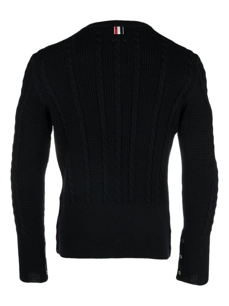 Blue Cable-knit Virgin Wool Sweater