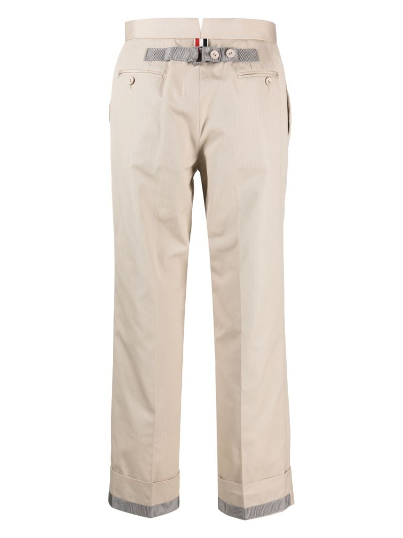 Neutral Tailored Straight-leg Trousers