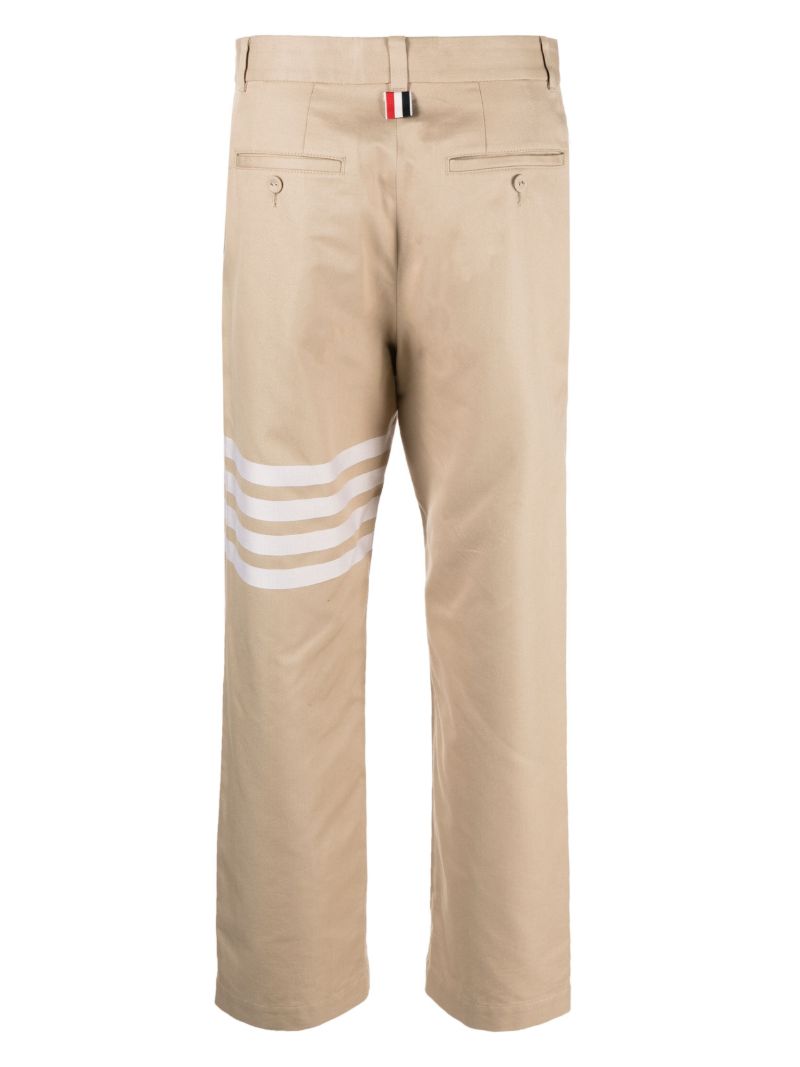 Neutral 4-bar Straight-leg Cotton Trousers