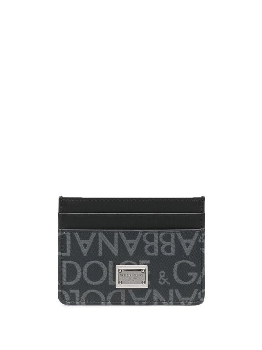 Black Logo Print Cardholder