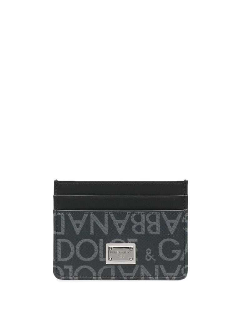 Black Logo Print Cardholder