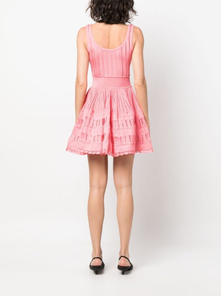Pink Crinoline Sleeveless Mini Dress
