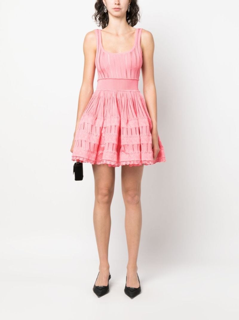 Pink Crinoline Sleeveless Mini Dress