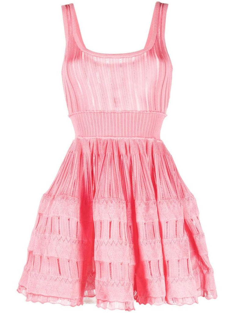 Pink Crinoline Sleeveless Mini Dress