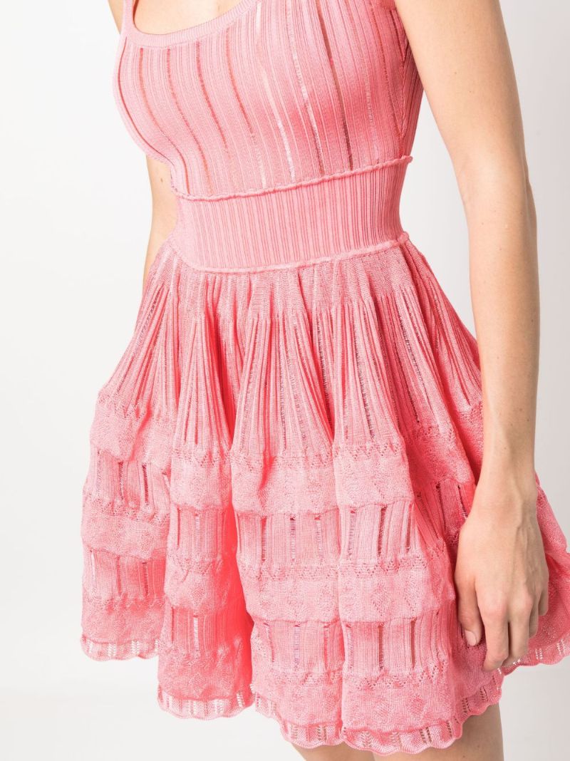 Pink Crinoline Sleeveless Mini Dress