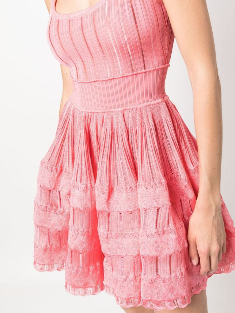 Pink Crinoline Sleeveless Mini Dress