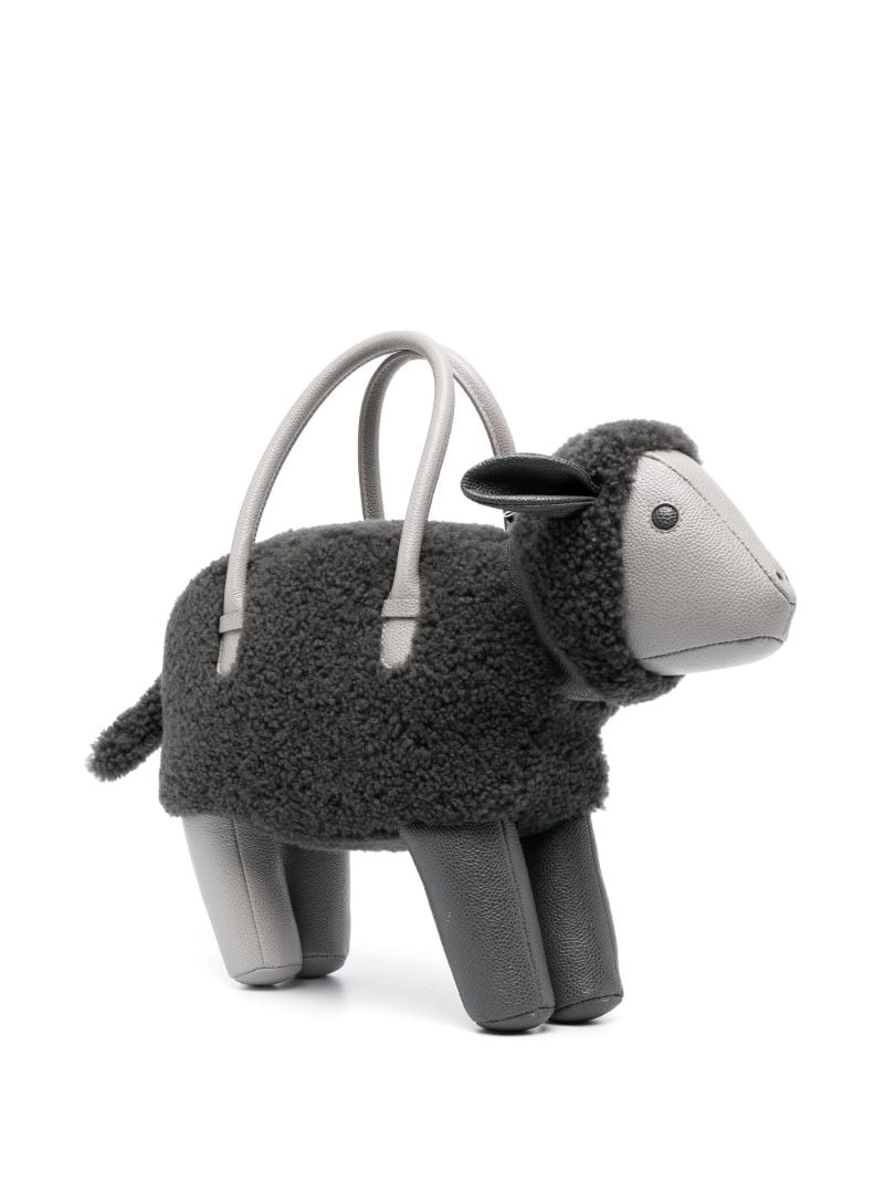 Grey Sheep Shearling Tote Bag