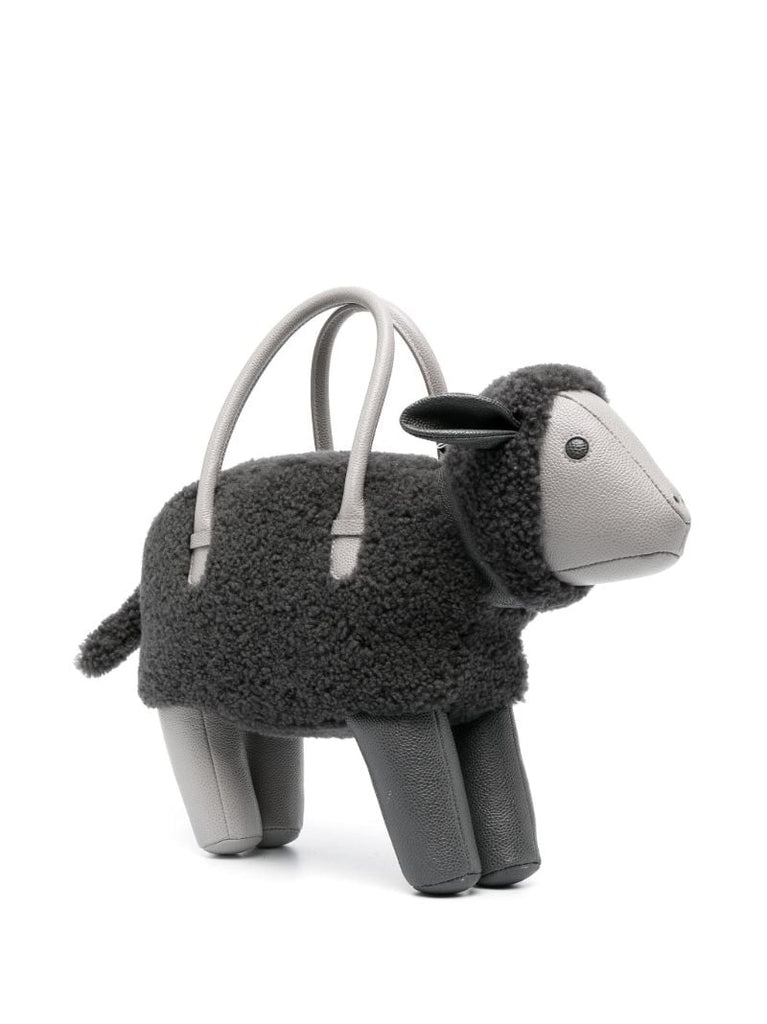 Grey Sheep Shearling Tote Bag