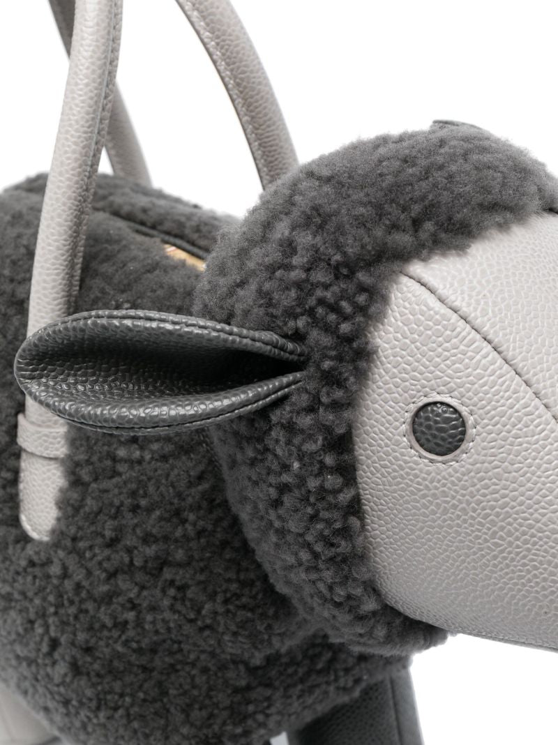 Grey Sheep Shearling Tote Bag