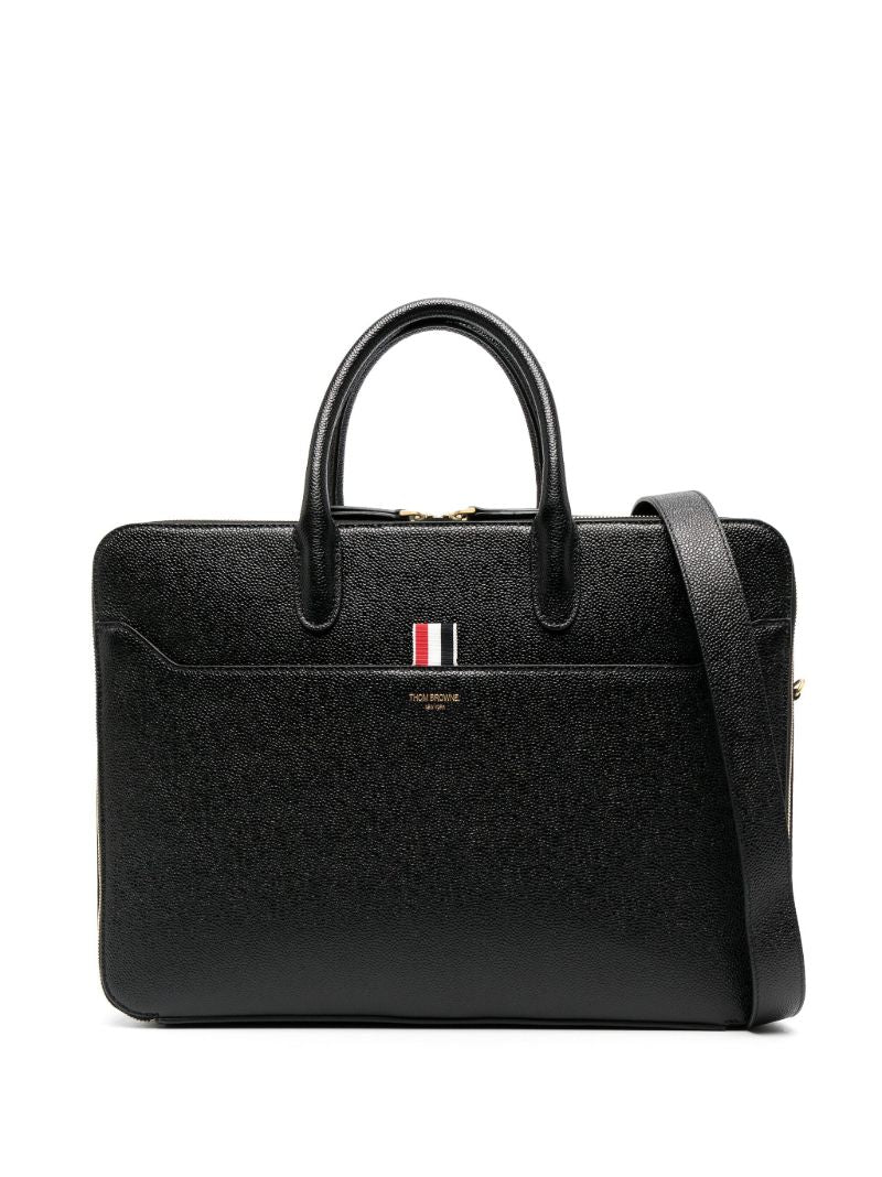 Black Rwb-loop Leather Briefcase