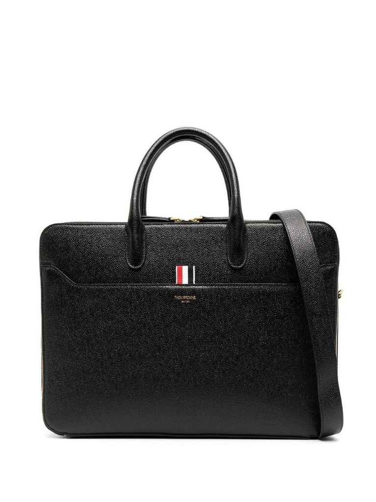 Black Rwb-loop Leather Briefcase