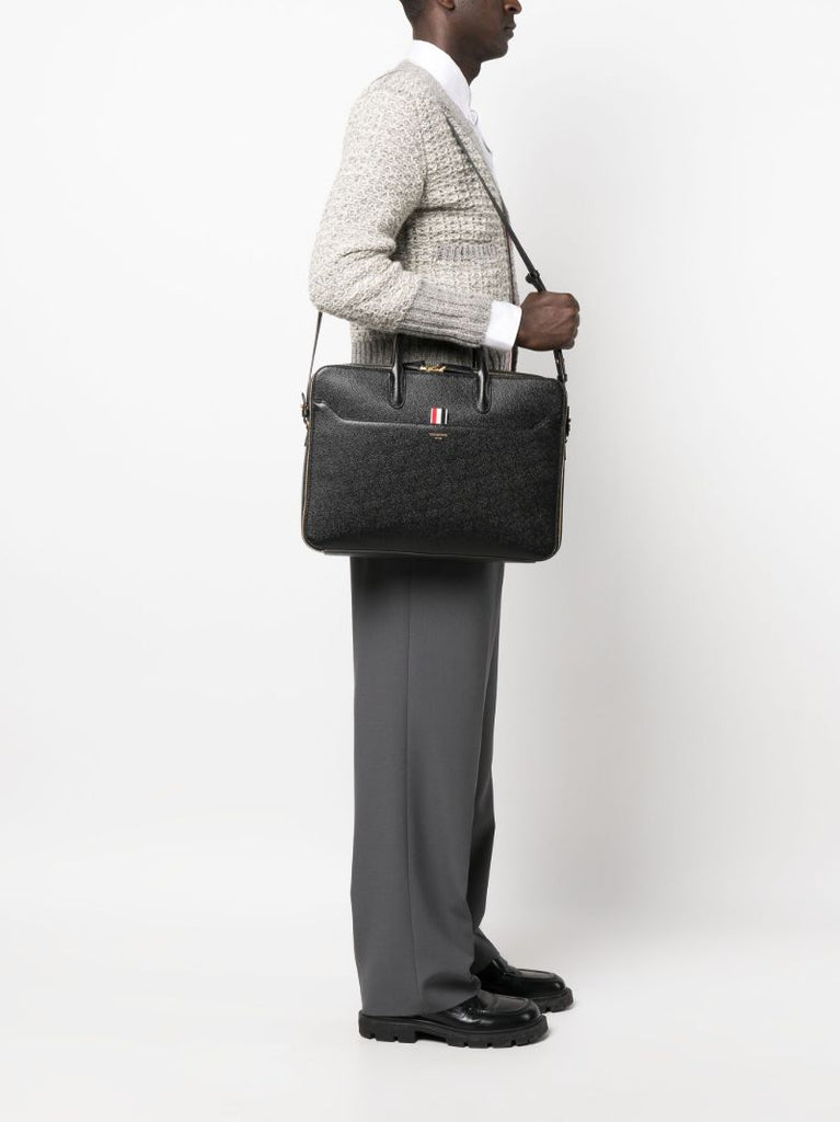 Black Rwb-loop Leather Briefcase