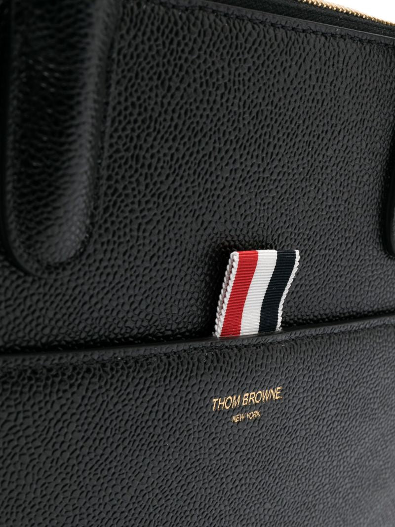Black Rwb-loop Leather Briefcase