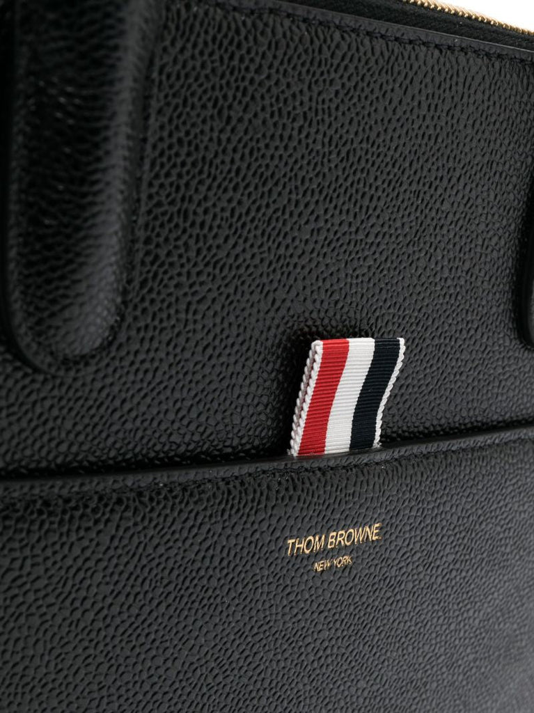 Black Rwb-loop Leather Briefcase