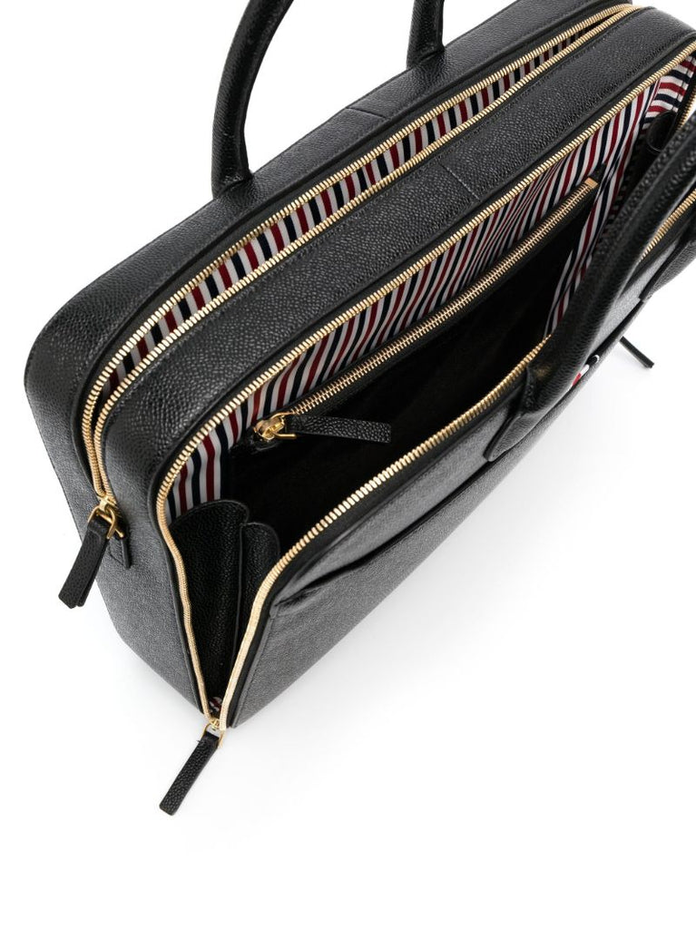 Black Rwb-loop Leather Briefcase