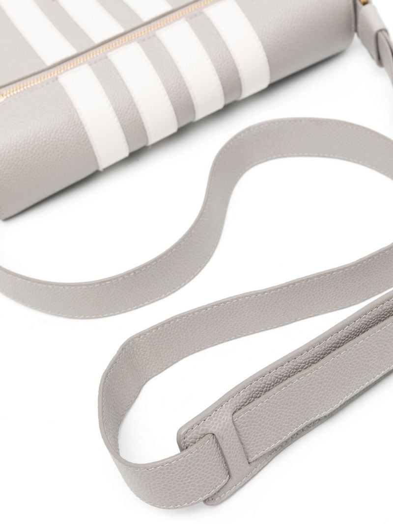 Grey Reporter 4-bar Stripe Shoulder Bag