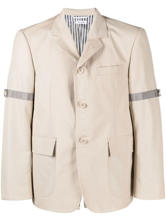 Neutral Single-breasted Blazer