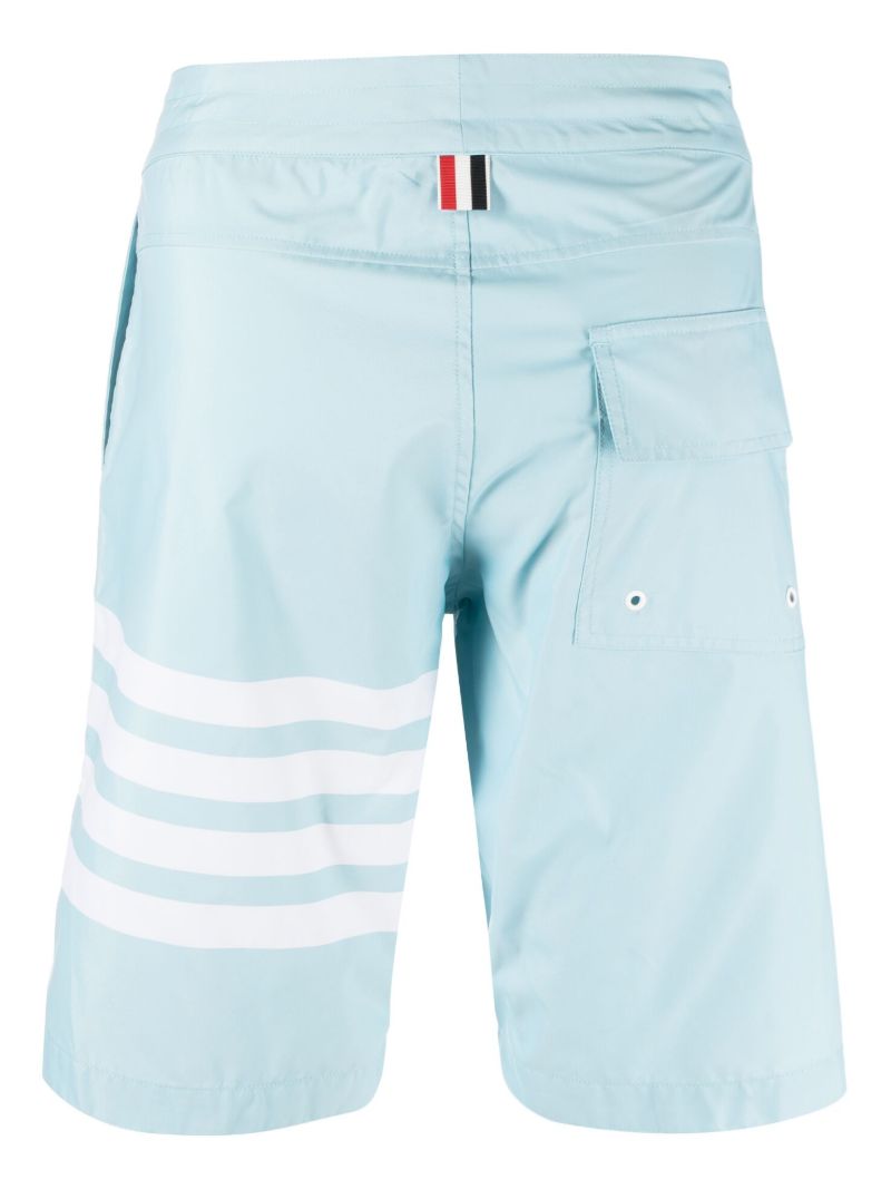 Blue 4-bar Stripe Board Shorts