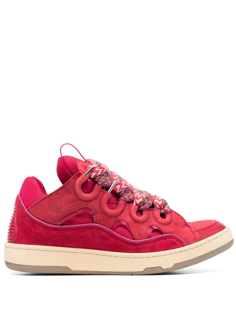 Red Curb Low-top Sneakers