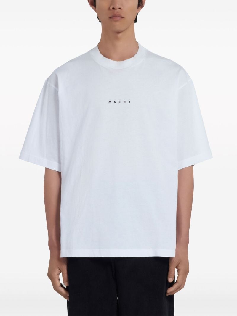 White Logo-print Cotton T-shirt
