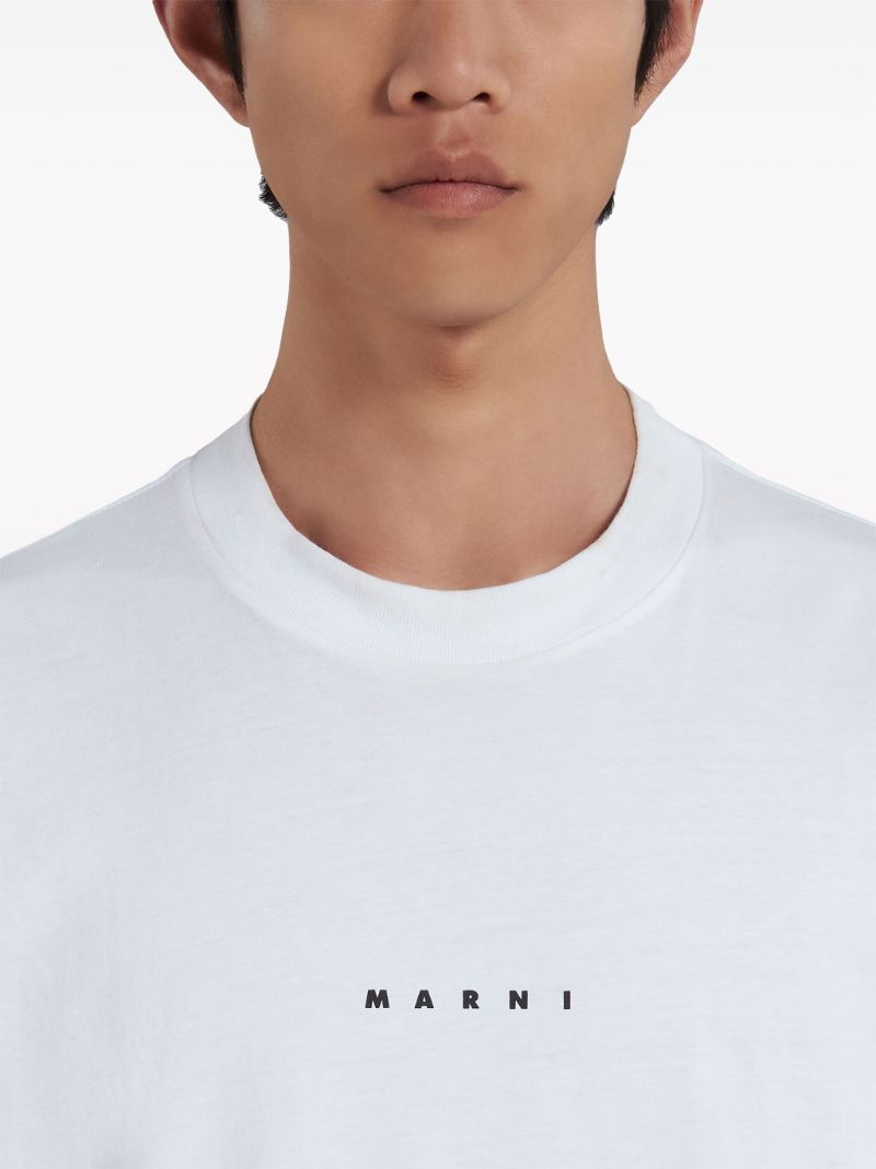 White Logo-print Cotton T-shirt
