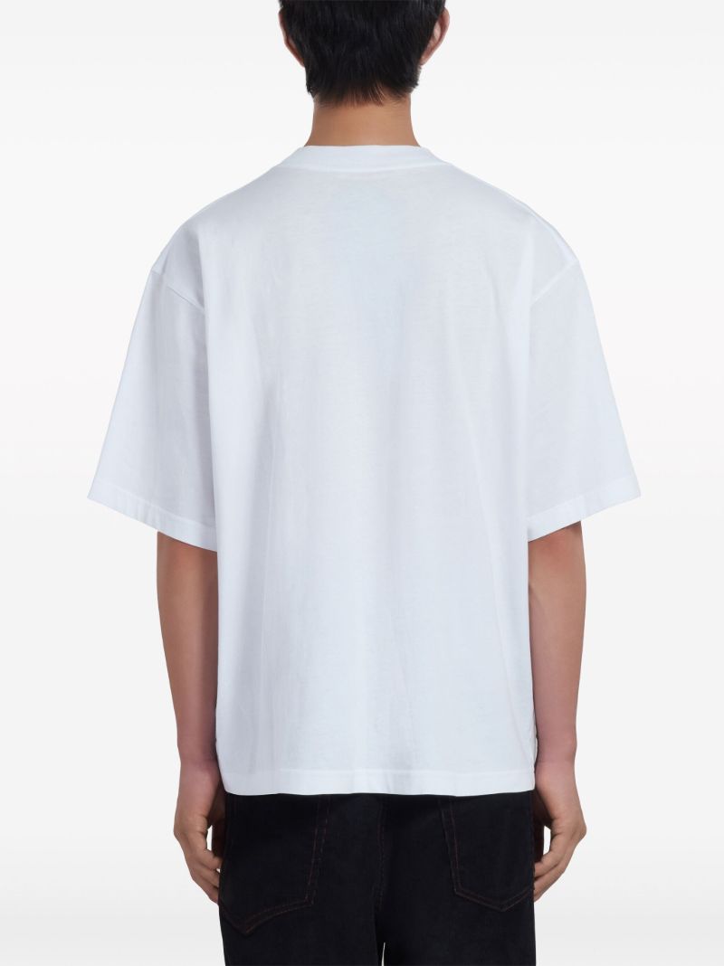White Logo-print Cotton T-shirt