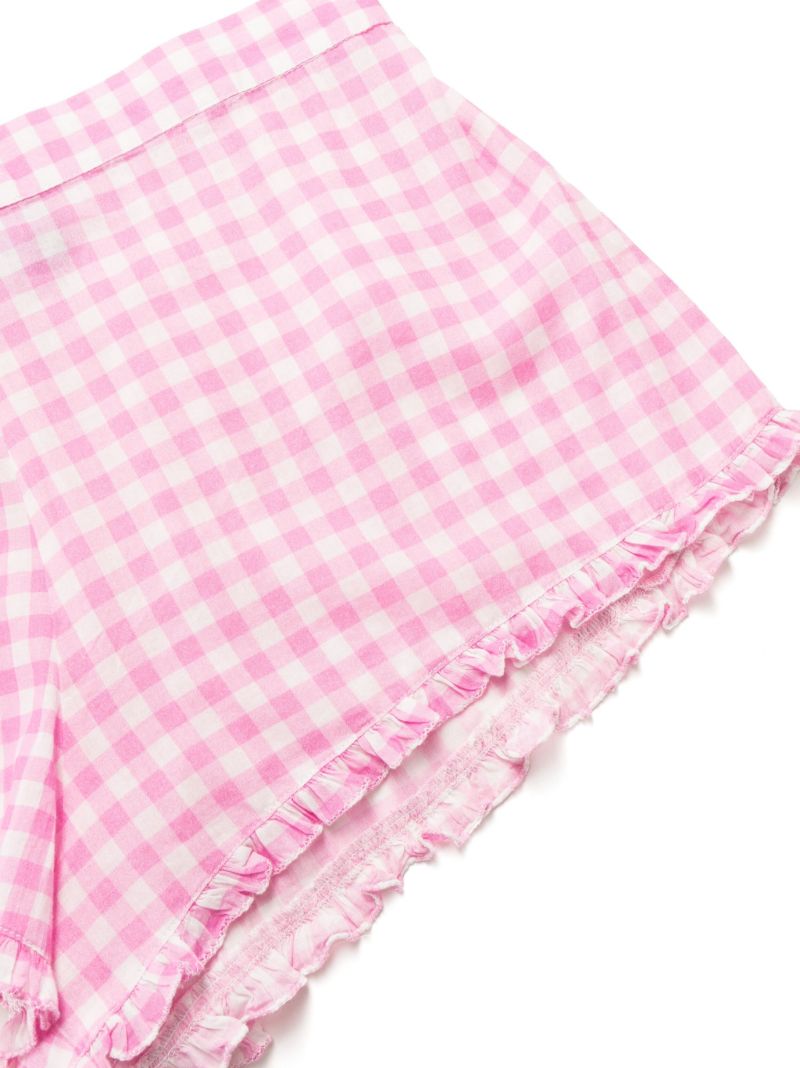 Pink Alva Gingham Cotton Pyjamas