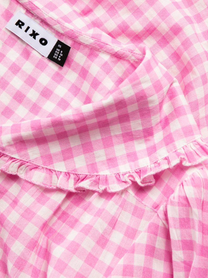 Pink Alva Gingham Cotton Pyjamas