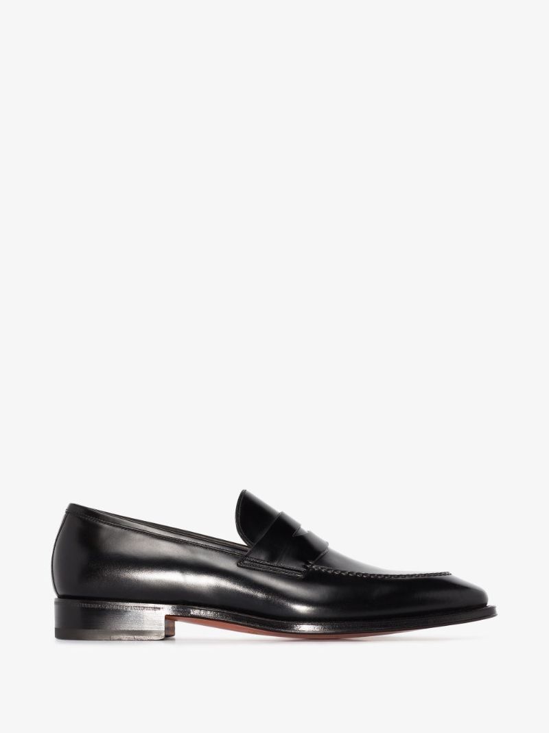 Black Leather Loafers