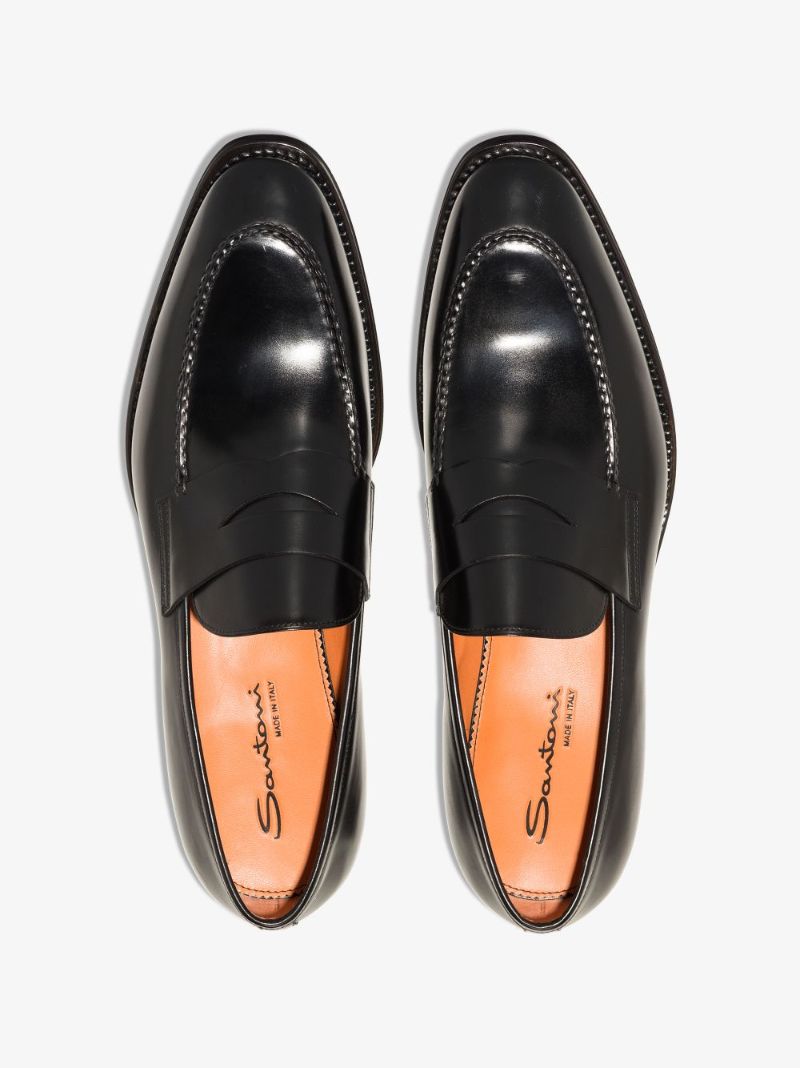 Black Leather Loafers