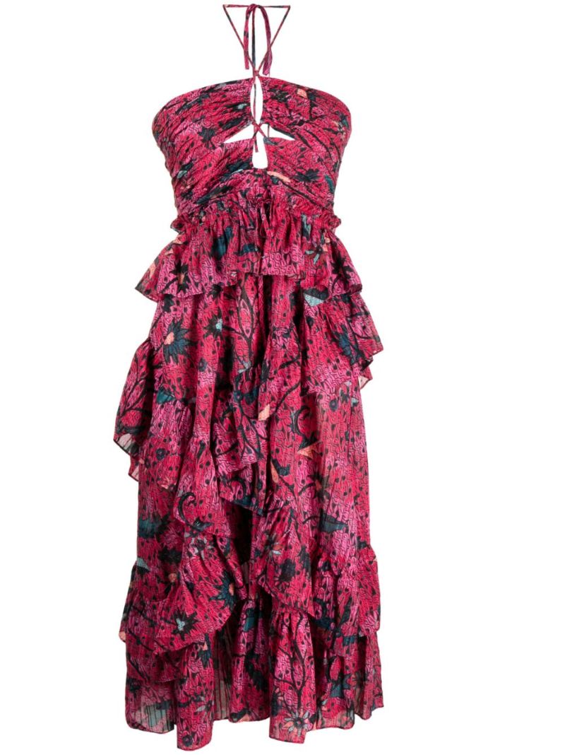 Pink Simona Floral Print Dress