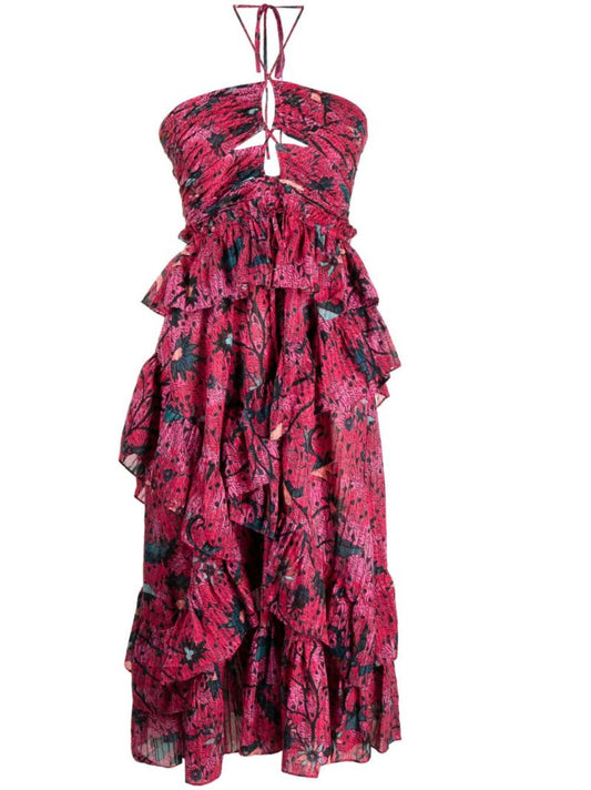 Pink Simona Floral Print Dress